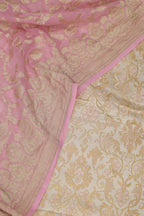Pastel Banarasi Kimkhwab Silk Meenakari Suit With Pink Banarasi Handloom Pure Georgette Dupatta - Luxurion World