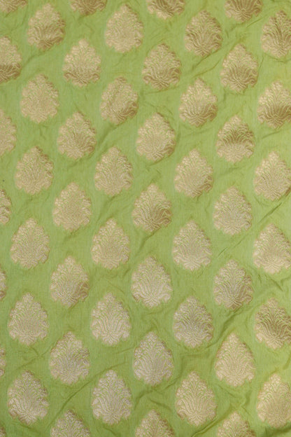Green Banarasi Silk Suit With Green Banarasi Handloom Pure Moonga Silk Dupatta - Luxurion World