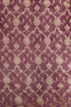Purple Banarasi Silk Suit With Purple Banarasi Handloom Pure Moonga Silk Dupatta - Luxurion World