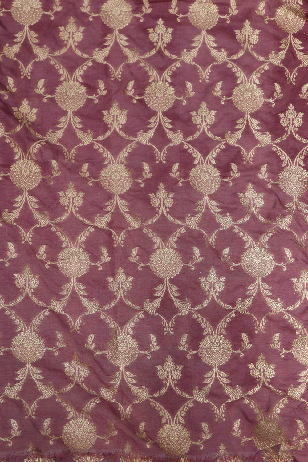 Purple Banarasi Silk Suit With Purple Banarasi Handloom Pure Moonga Silk Dupatta - Luxurion World
