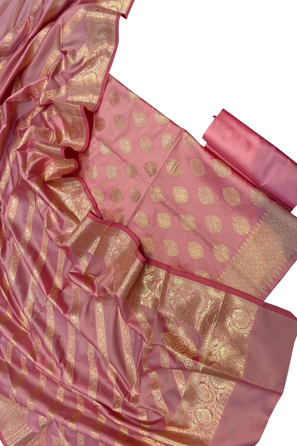 Stunning Pink Banarasi Silk Suit Set - Luxurion World