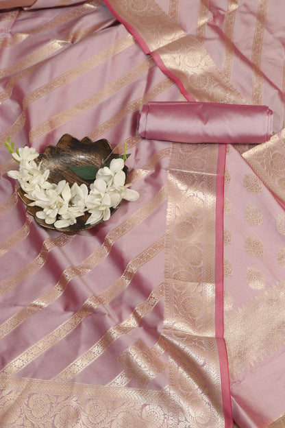 Elegant Purple Banarasi Silk Suit - Luxurion World