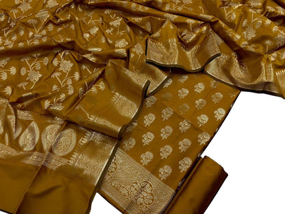 Pastel Banarasi Silk Suit Set - Luxurion World