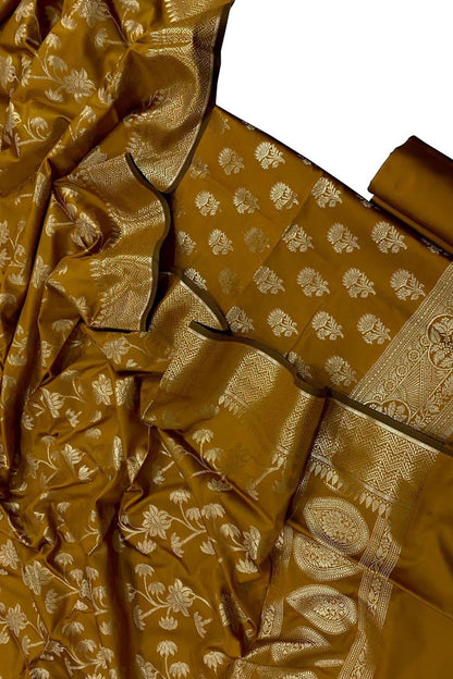 Pastel Banarasi Silk Suit Set - Luxurion World