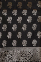 Elegant Black Banarasi Silk Suit - Luxurion World