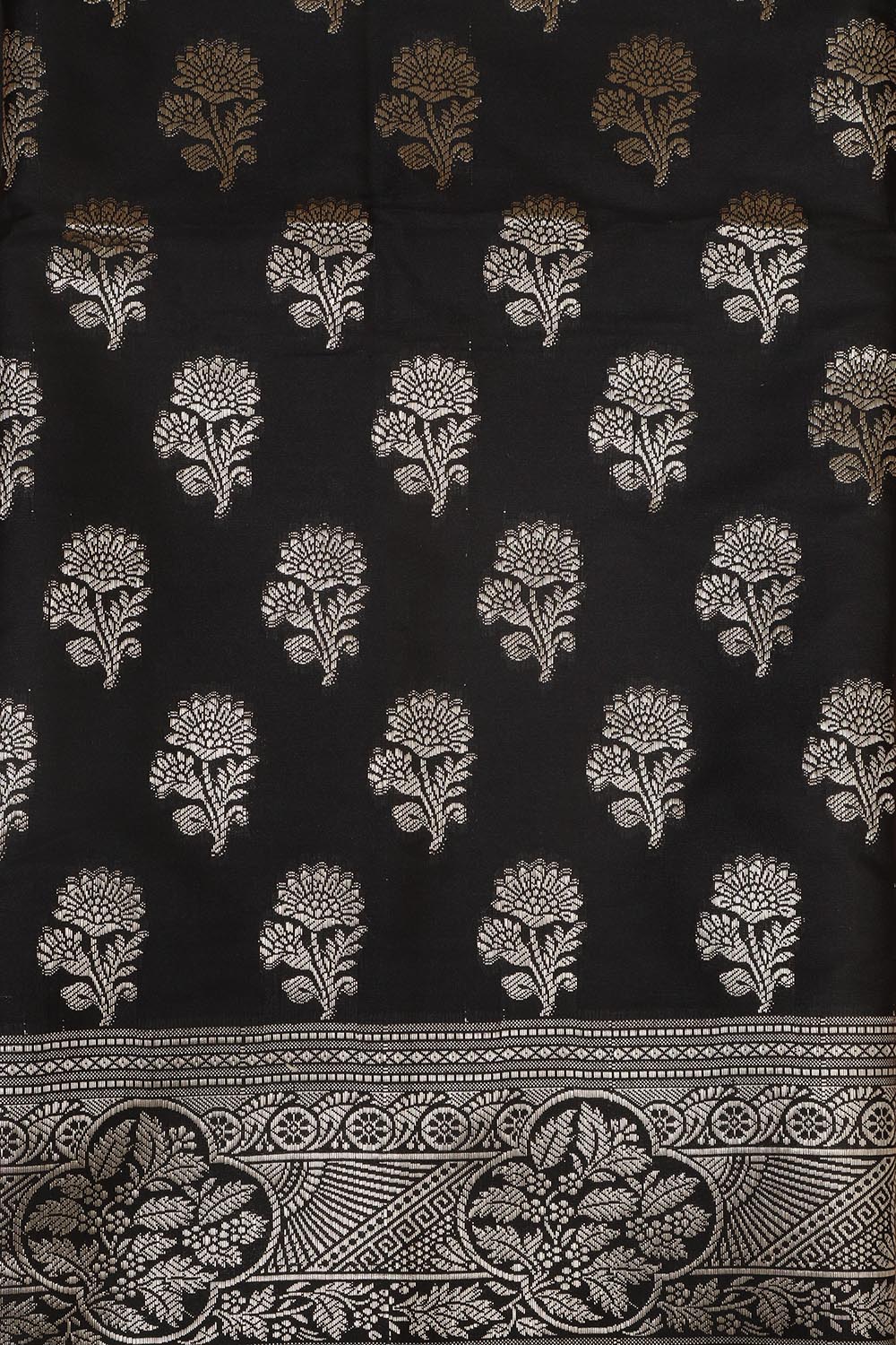 Elegant Black Banarasi Silk Suit - Luxurion World