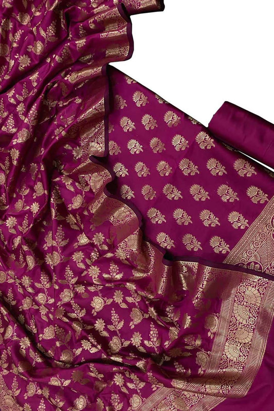 Pretty in Pink: Banarasi Silk Suit - Luxurion World