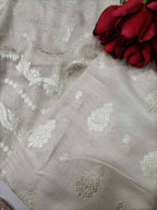 Exquisite Dyeable Banarasi Pure Moonga Silk Handloom Two Piece Unstitched Suit Set - Luxurion World