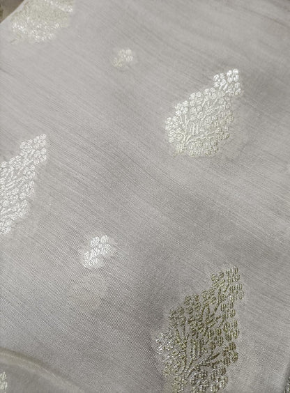 Exquisite Dyeable Banarasi Pure Moonga Silk Handloom Two Piece Unstitched Suit Set - Luxurion World