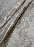 Exquisite Dyeable Banarasi Pure Moonga Silk Handloom Two Piece Unstitched Suit Set - Luxurion World