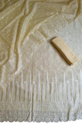 Chic Yellow Chikankari Chanderi Suit Set - Unstitched 3-Piece for a Stunning Look - Luxurion World