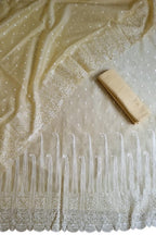 Chic Yellow Chikankari Chanderi Suit Set - Unstitched 3-Piece for a Stunning Look - Luxurion World