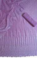 Chic Pink Chikankari Chanderi Suit Set - Unstitched 3-Piece for a Stunning Look - Luxurion World