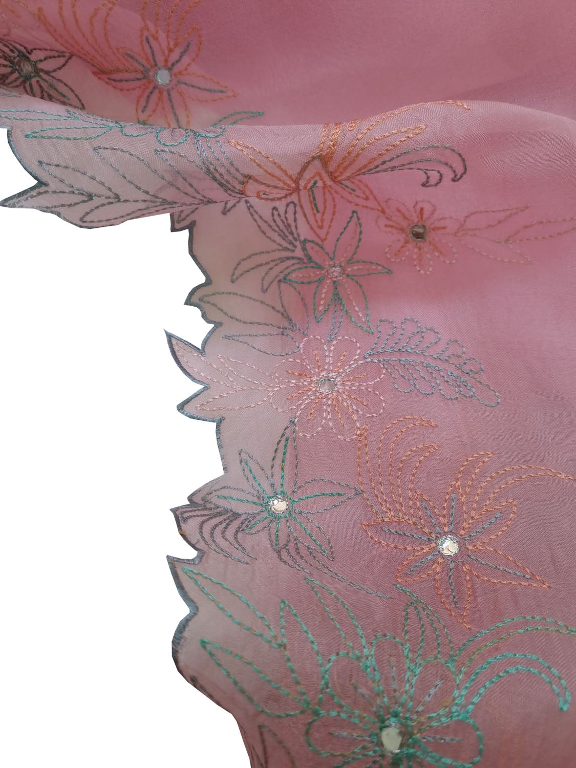 Exquisite Pink Banarasi Chanderi Silk Suit with Mirror Work - Luxurion World