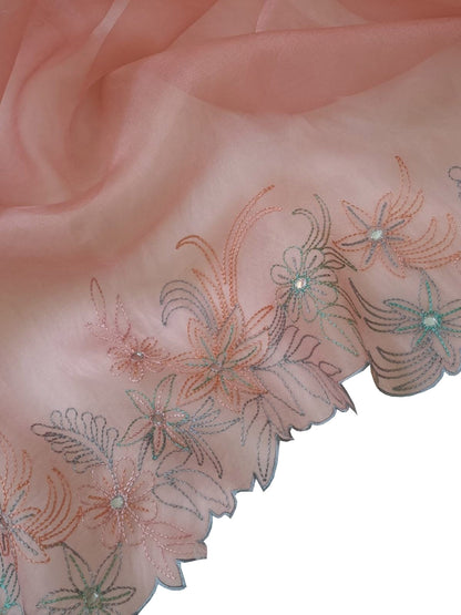 Exquisite Pink Banarasi Embroidered Silk Suit with Mirror Work - Luxurion World