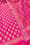Pink Pure Katan Silk Banarasi Handloom Meenakari Suit Set - Luxurion World