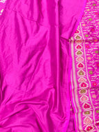 Pink Pure Katan Silk Banarasi Handloom Meenakari Suit Set - Luxurion World