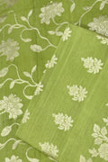 Green Handloom Banarasi Pure Moonga Silk Three Piece Unstiched Suit Set - Luxurion World