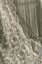 Elegant Grey Banarasi Pure Rangkat Tissue Suit With Embroidered Tissue Dupatta - Luxurion World