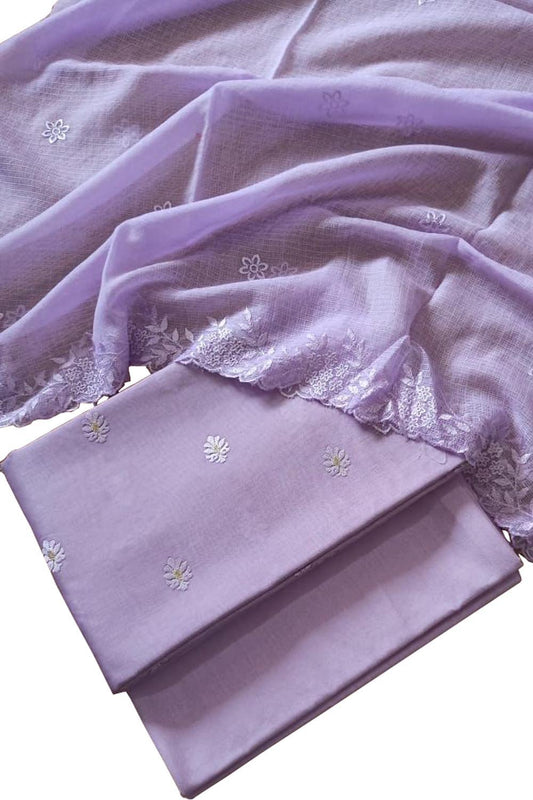 Elegant Purple Banarasi Chanderi Silk Suit