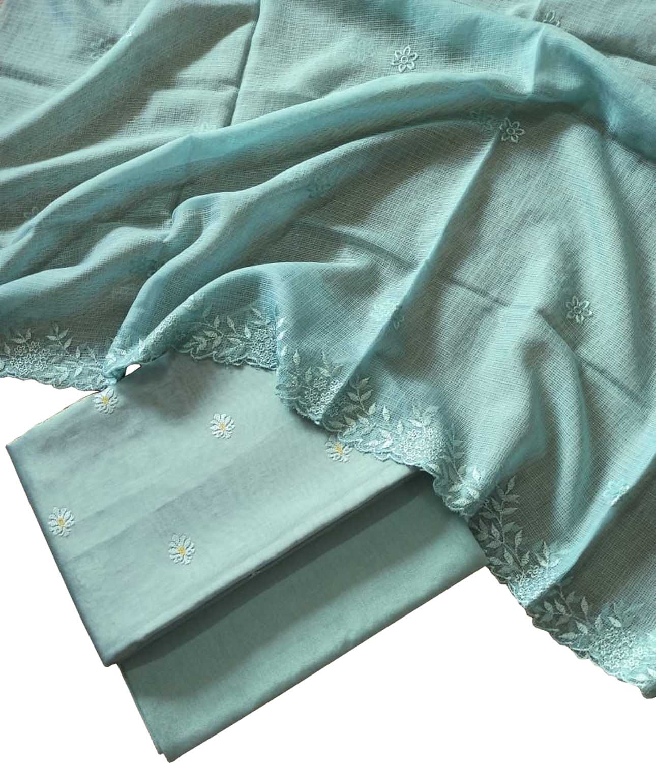 Elegant Green Banarasi Chanderi Silk Suit - Luxurion World