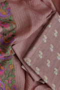Elegant Pink Banarasi Chanderi Silk Suit Set - Luxurion World