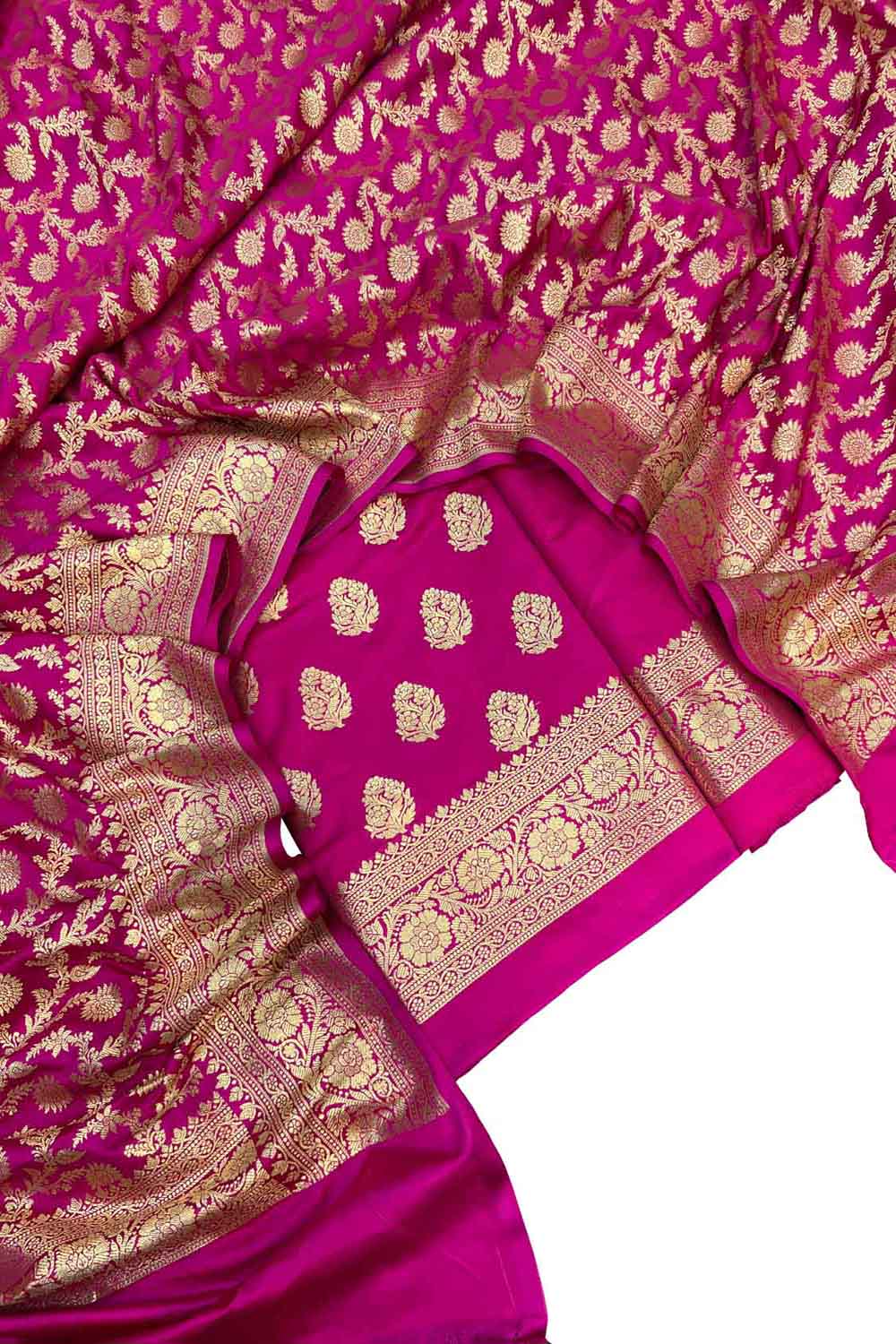 Pink Banarasi Silk Suit Set - Luxurion World