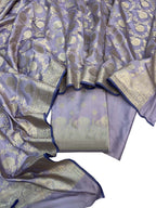 Elegant Purple Banarasi Silk Suit Set - Luxurion World