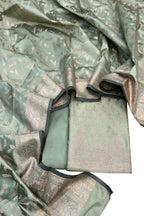 Green Banarasi Silk Suit Set - Elegant and Luxurious - Luxurion World