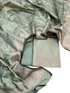 Green Banarasi Silk Suit Set - Elegant and Luxurious - Luxurion World