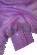 Elegant Banarasi Chanderi Silk Mirror Work Suit with Organza Dupatta - Luxurion World