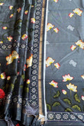 Elegant Grey Banarasi Cotton Suit with Digital Print - Luxurion World