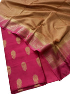 Elegant Pink Banarasi Chanderi Silk Suit - Luxurion World