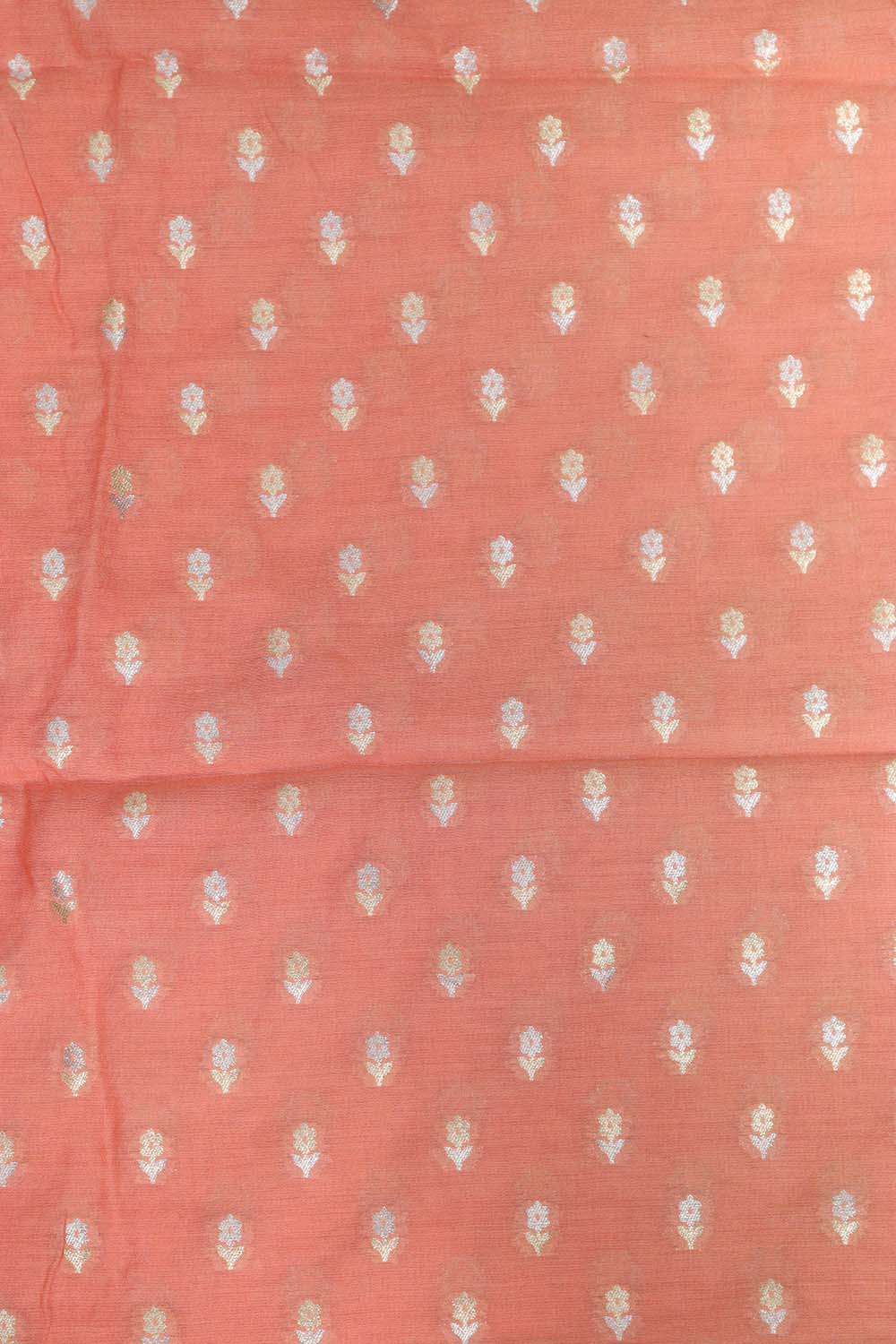 Beautiful Pink Banarasi Silk Two Piece Unstitched Suit Set - Luxurion World