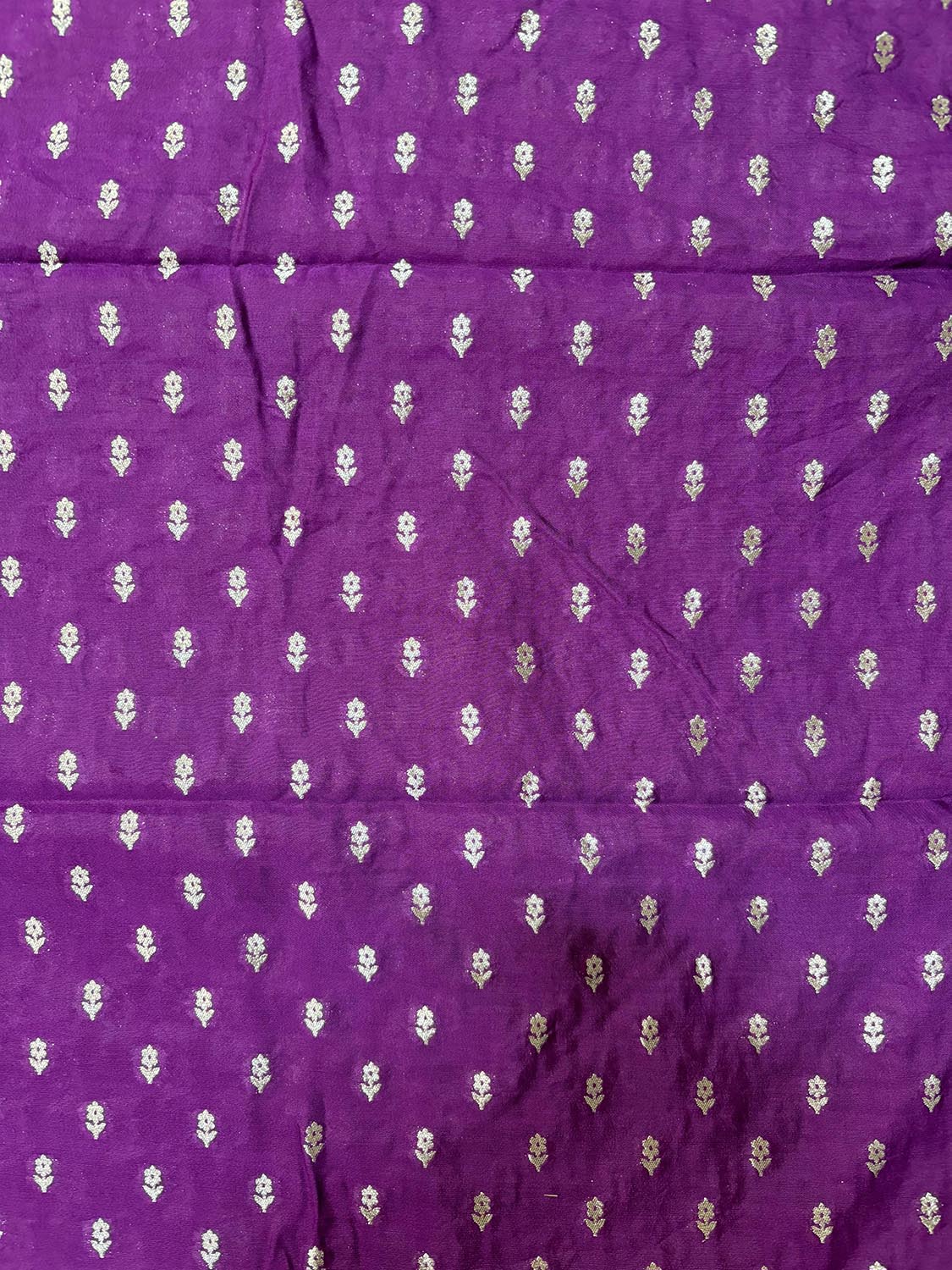 Elegant Purple Banarasi Silk Two Piece Unstitched Suit Set - Luxurion World