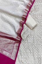 Elegant Off White Banarasi Chanderi Silk Suit Set - Luxurion World