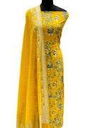 Yellow Banarasi Cotton Silk Suit Set - Elegant and Stylish - Luxurion World
