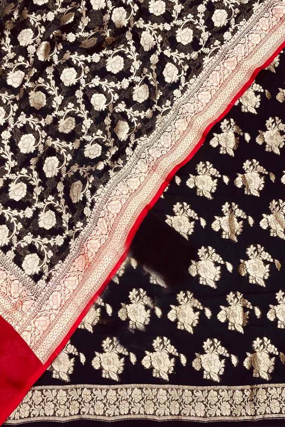 Exquisite Black Banarasi Georgette Suit Set - Luxurion World