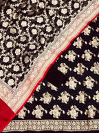 Elegant Black Banarasi Georgette Suit Set - Luxurion World