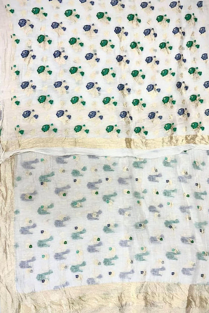 Dyeable Banarasi Pure Moonga Silk Handloom Meenakari Two Piece Unstitched Suit Set - Luxurion World