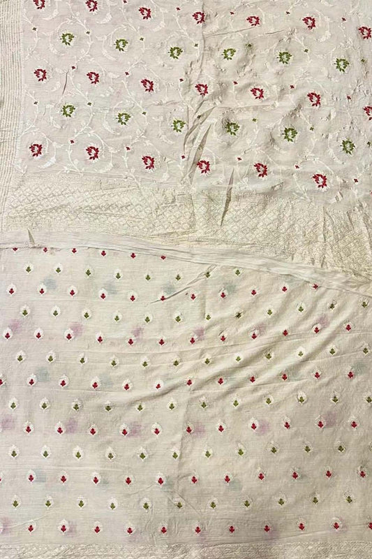 Dyeable Banarasi Pure Moonga Silk Handloom Meenakari Two Piece Unstitched Suit Set - Luxurion World