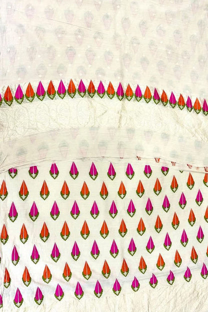 Dyeable Banarasi Pure Moonga Silk Handloom Meenakari Two Piece Unstitched Suit Set - Luxurion World