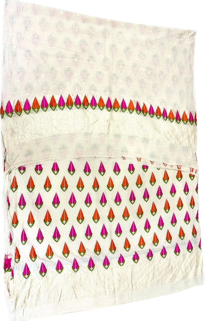 Dyeable Banarasi Pure Moonga Silk Handloom Meenakari Two Piece Unstitched Suit Set - Luxurion World