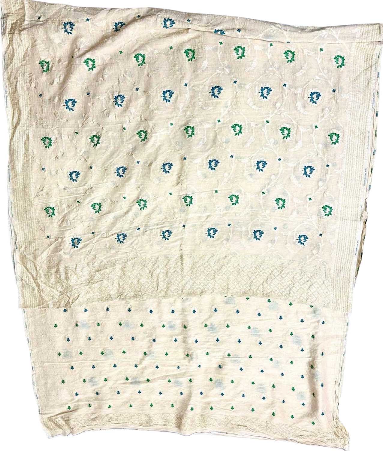 Dyeable Banarasi Pure Moonga Silk Handloom Meenakari Two Piece Unstitched Suit Set - Luxurion World