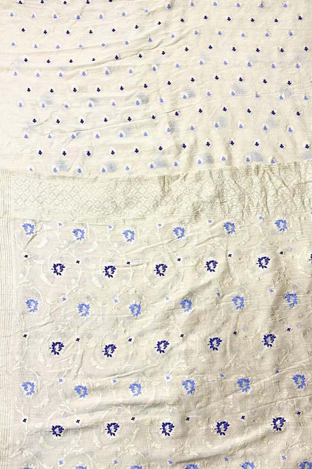 Dyeable Banarasi Pure Moonga Silk Handloom Meenakari Two Piece Unstitched Suit Set - Luxurion World