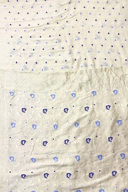 Dyeable Banarasi Pure Moonga Silk Handloom Meenakari Two Piece Unstitched Suit Set - Luxurion World