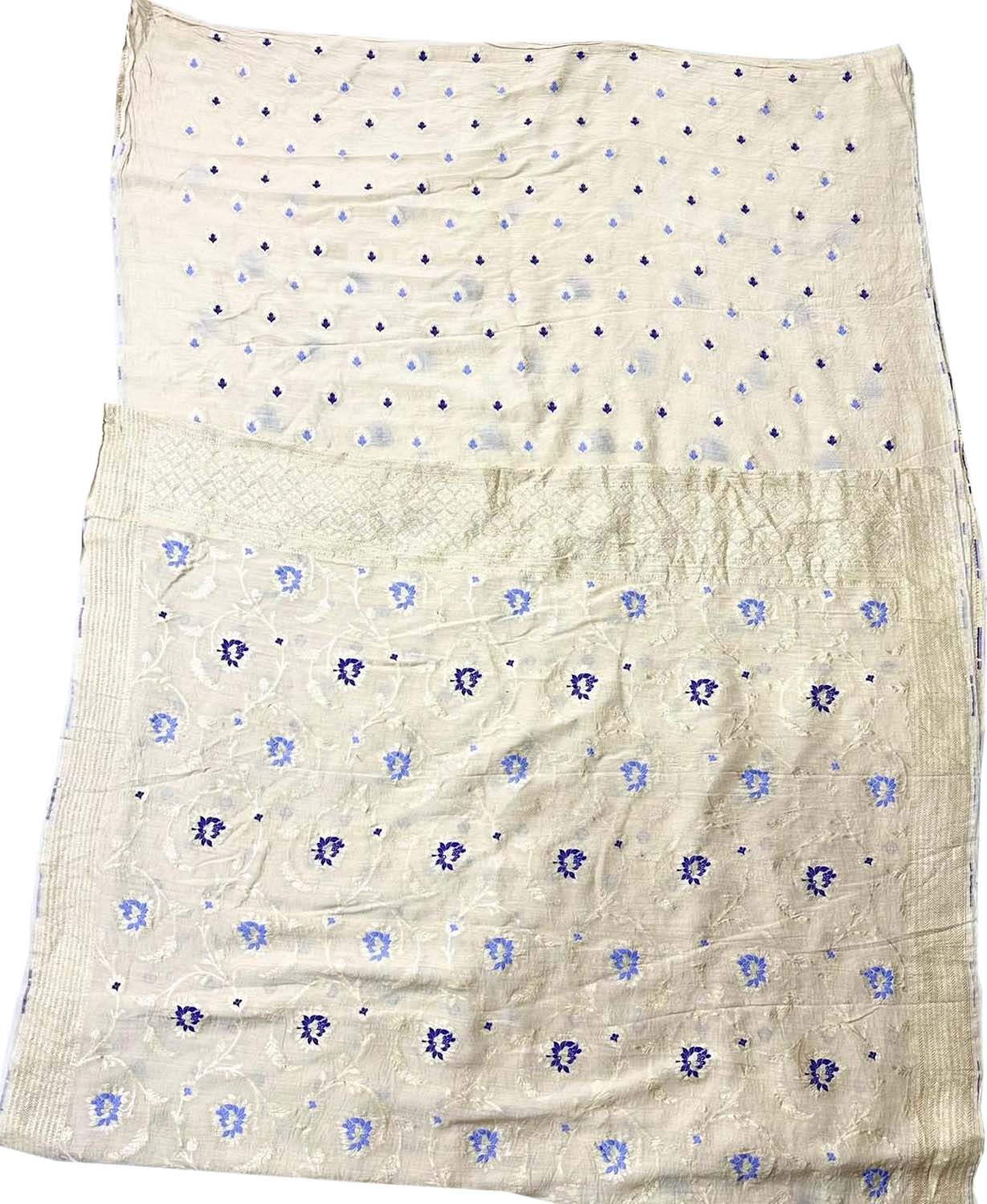 Dyeable Banarasi Pure Moonga Silk Handloom Meenakari Two Piece Unstitched Suit Set - Luxurion World