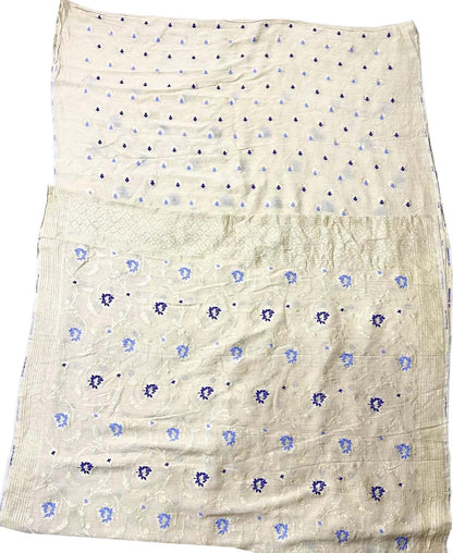 Dyeable Banarasi Pure Moonga Silk Handloom Meenakari Two Piece Unstitched Suit Set - Luxurion World