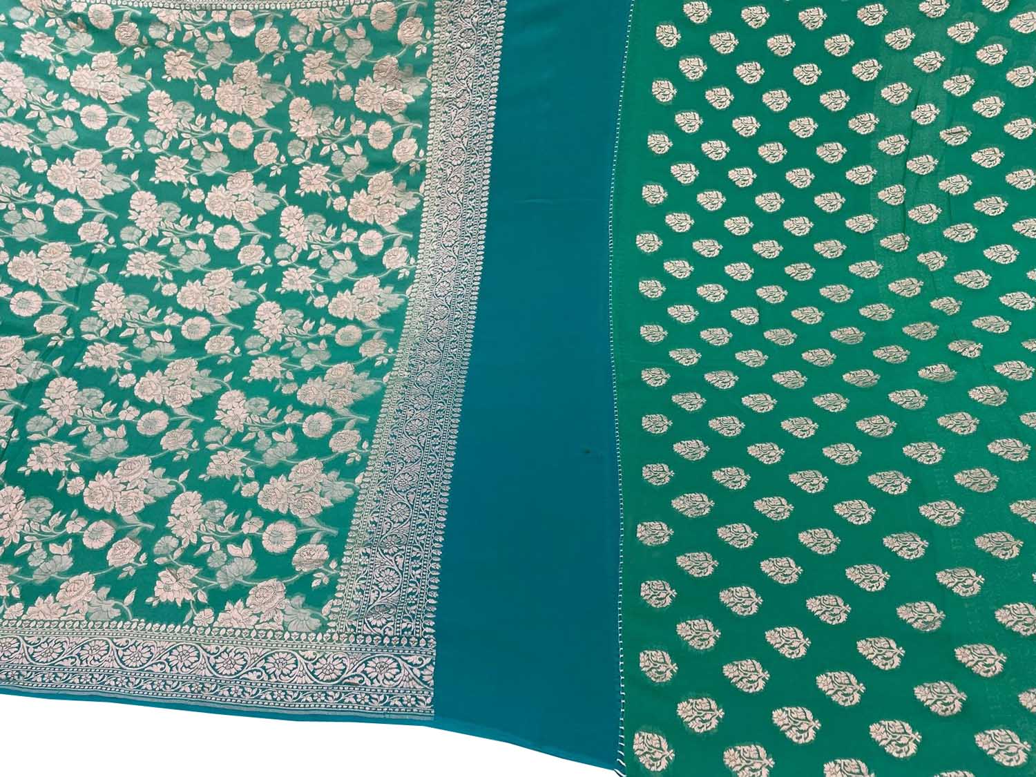 Stunning Green Banarasi Georgette Suit Set - Luxurion World