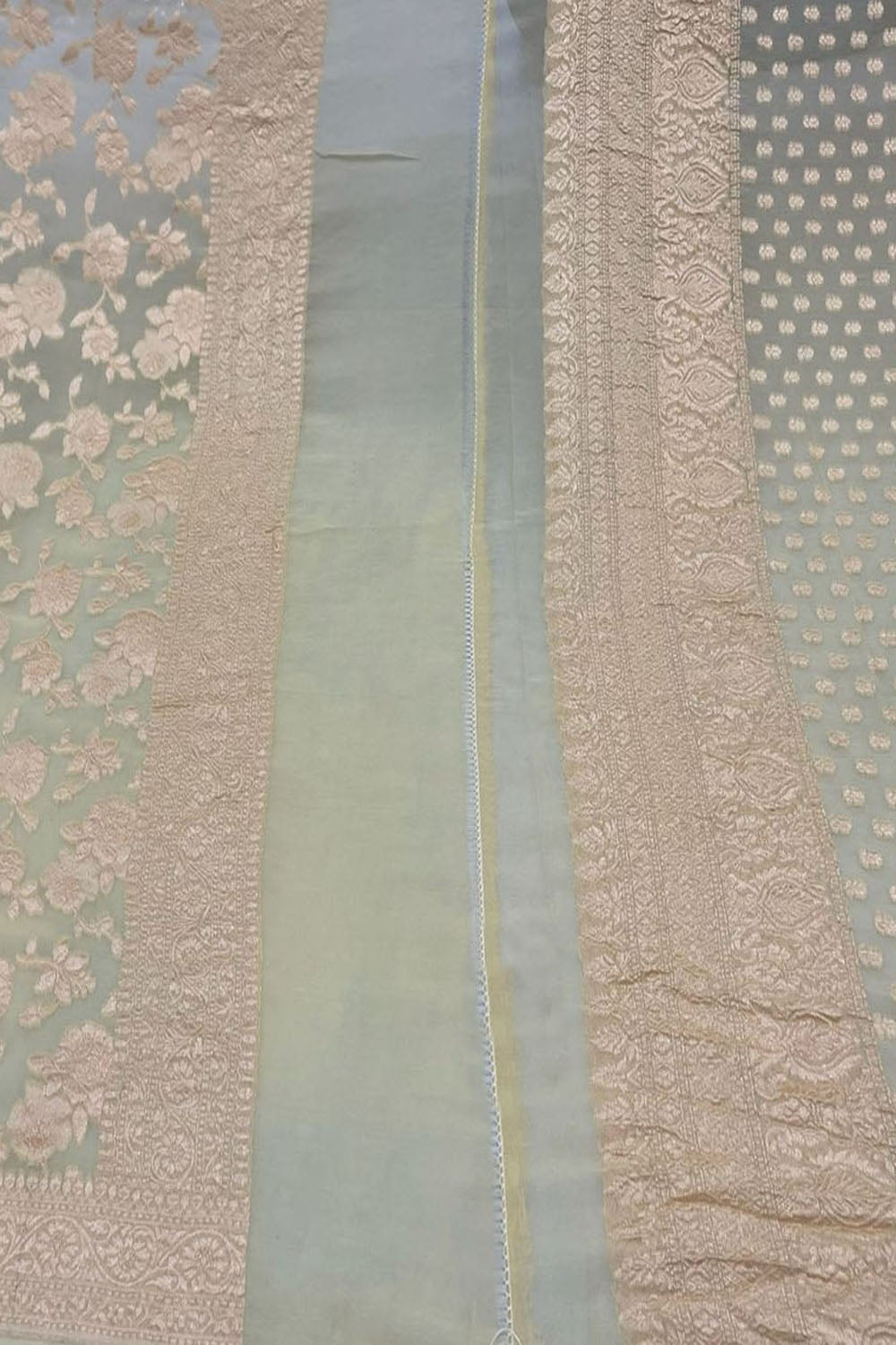 Elegant Grey Banarasi Georgette Suit Set - Luxurion World